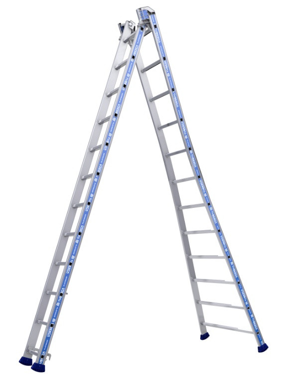 Tubesca - Echelle transformable 2 plans 12+12 échelons Haut. d'accès maxi 6,90m - PLATINIUM Tubesca Comabi
