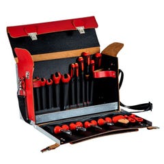 Jeu d'outils isolés dans mallette en cuir (19 pcs) - BAHCO 3045V-2 0