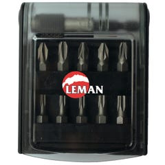 Leman - Coffret 10 Embouts Impact Avec Porte-embout - 56011