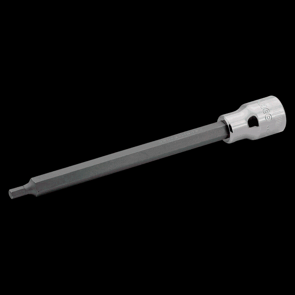 Douilles tournevis 1/2'' pour vis 6 pans 8 mm longueur 120 mm 7809M-8-120 Bahco