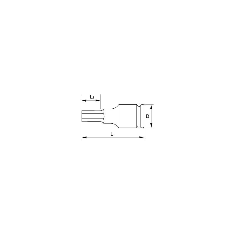 Douilles à choc tournevis carré conducteur 1/2 pour vis 6 pans 6 mm finition phosphatée 7993S0060 Bahco 1