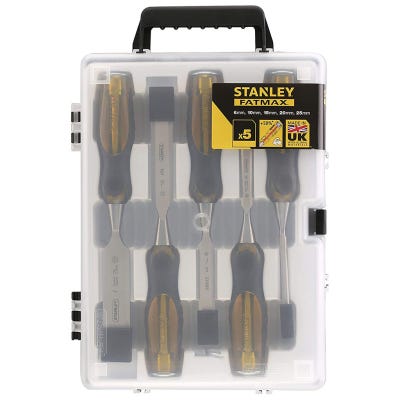 Coffret de 5 ciseaux à bois Stanley 6-10-15-20-25 mm 2-16-888