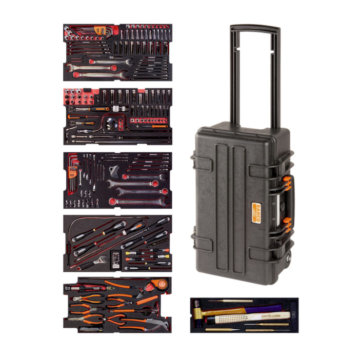 Caisse rigide à usage intensif avec kit d'outils aviation 240 outils 4750RCHDW01FF1 Bahco 0