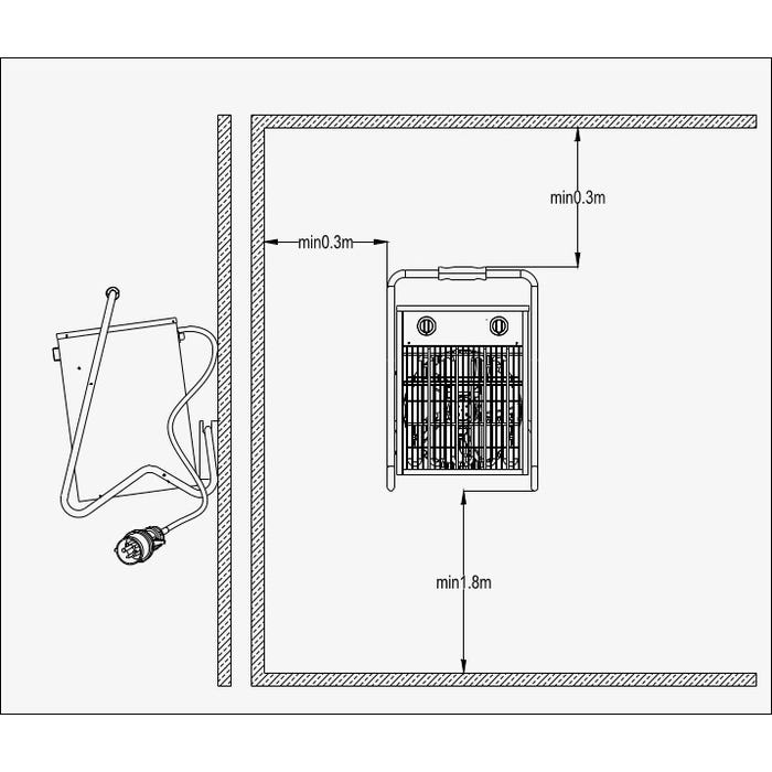 Chauffage Air pulsé portable électrique 15kW 380V~3 50 Hz B15C Sovelor 2