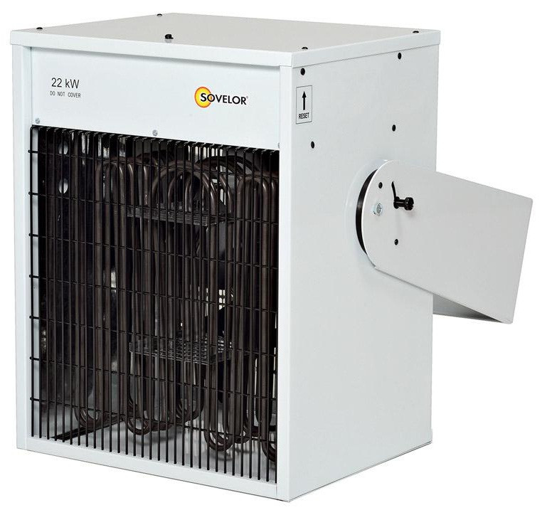 Aérotherme mural électrique 22kW 380V 2200m3/h TR22C Sovelor