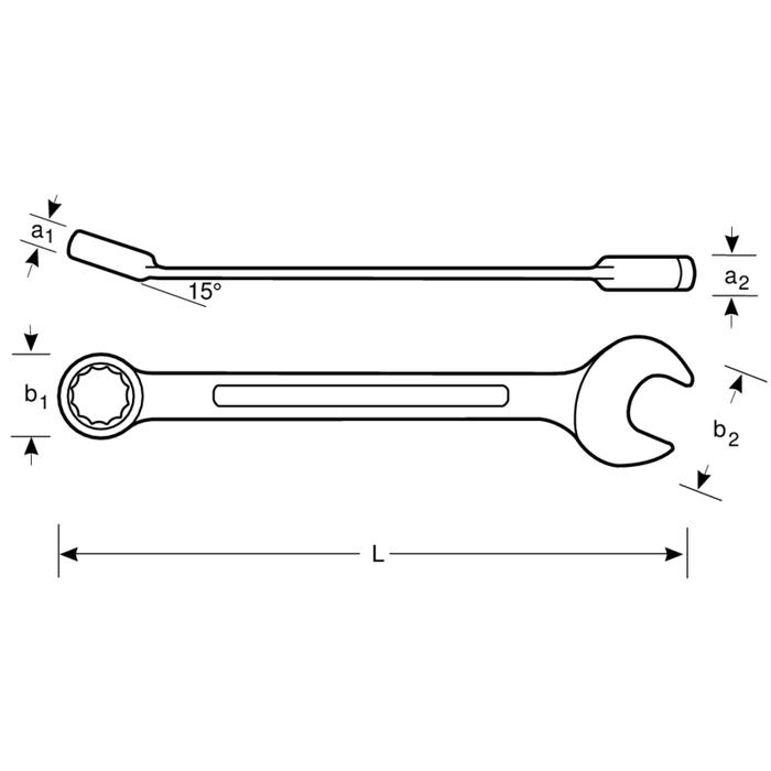 Mini clé mixte à cliquet court métrique avec finition chromée 14 mm 10RM-14 Bahco 2