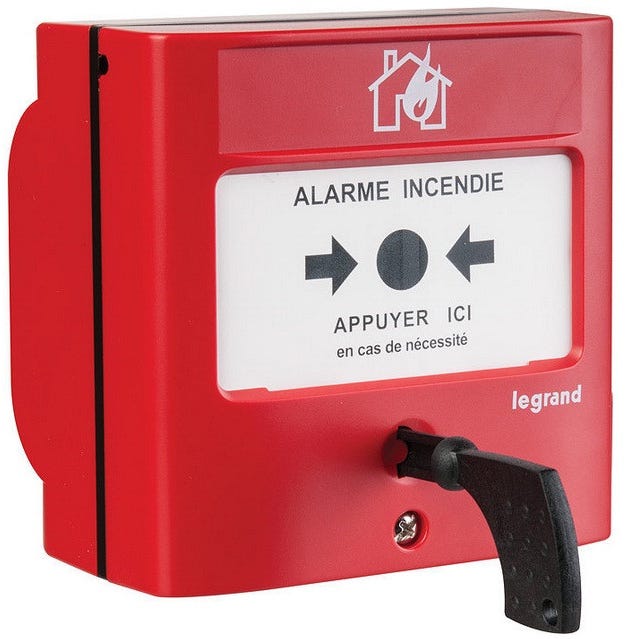 Déclencheur manuel pour équipement d'alarme incendie Conventionnel standard Legrand 0
