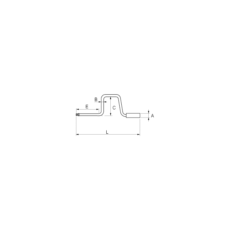 Vilebrequin carré conducteur 3/8'' avec poignée rotative en acier 7752 Bahco 1