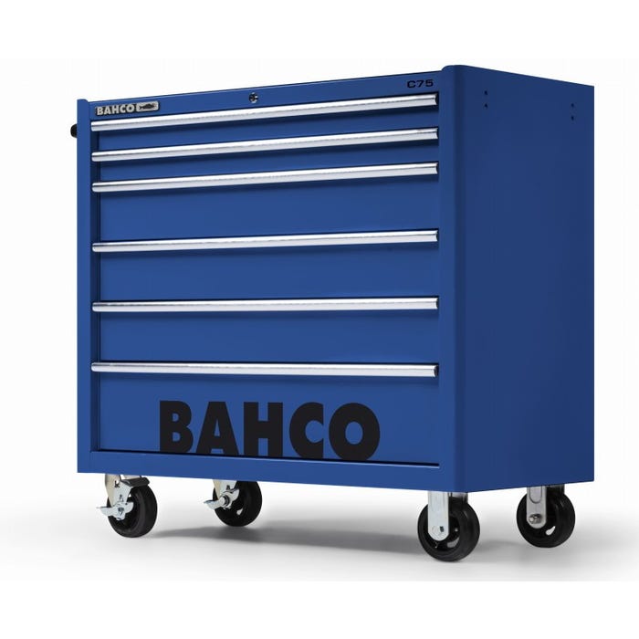 Servante classique C75 40 avec 6 tiroirs bleu charge 900 kg 986 x 501 x 1100 mm 1475KXL6BLUE Bahco 1