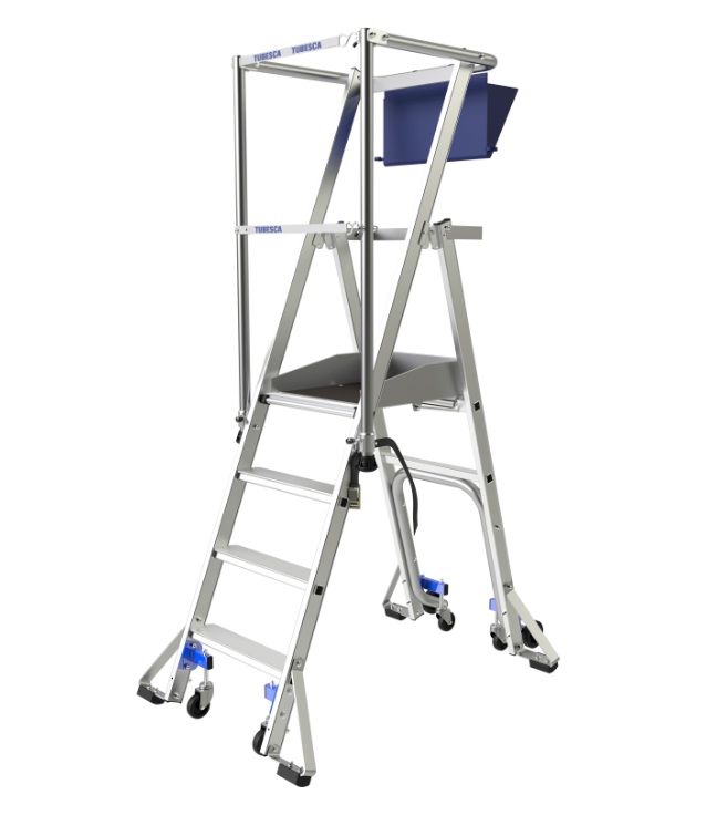 Plate-forme ultra-mobile en alu 4 marches hauteur accès 2,95 m max. - veloce