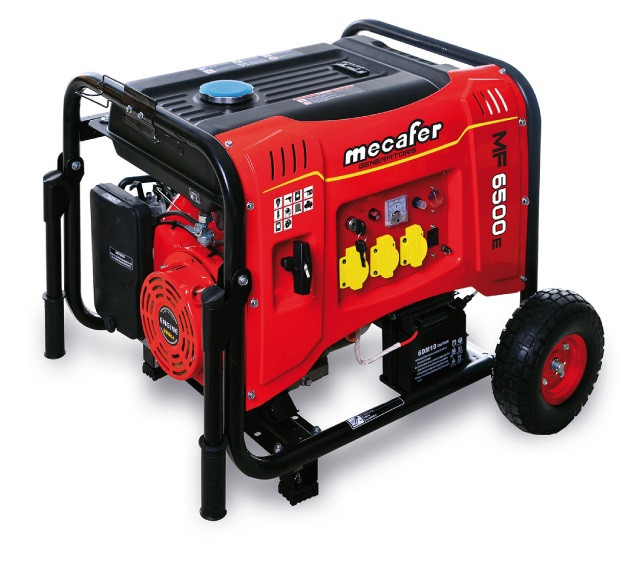 Groupe électrogène 5500W + roues et démarreur électrique MF 6500E Mecafer
