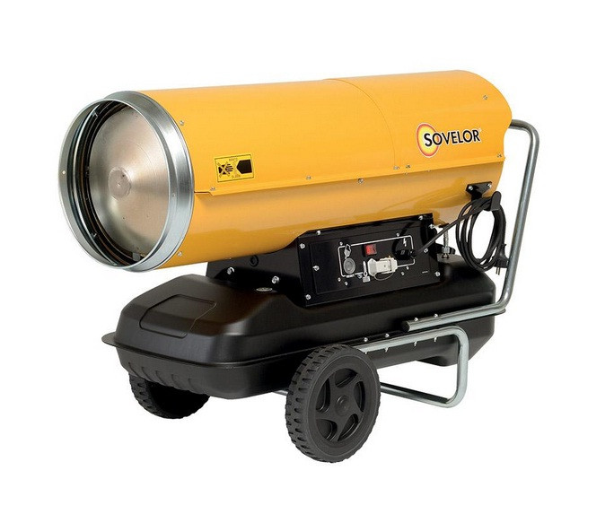 Chauffage Air pulsé mobile au fuel sur roues combustion directe 800W 230V/50Hz HP65 Sovelor