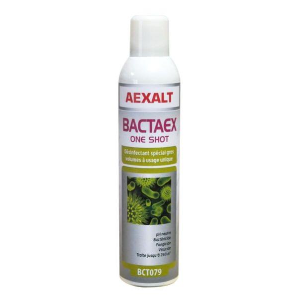 Aexalt - Aérosol Désinfectant spécial gros volumes à usage unique Porte de douche x 05 ml BACTAEX ONE SHOT