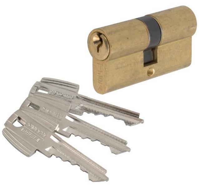 Tesa - Cylindre 2 Entrées Te5 Laiton 48563b 60x30 Mm