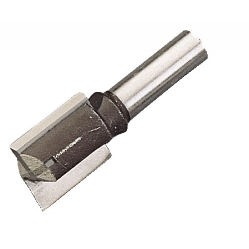 Mèche à rainer droite pour défonceuse D.12 x 25 mm queue 10 mm Leman