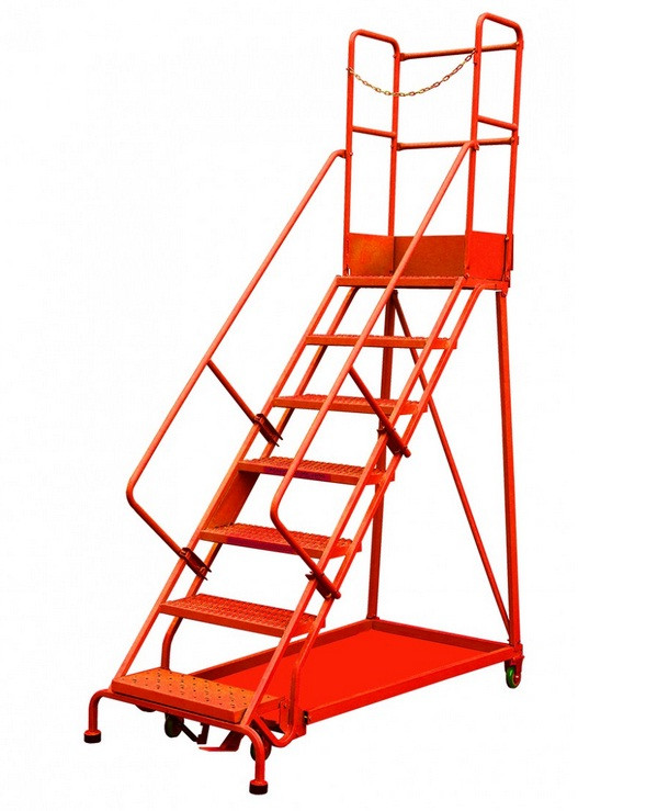 Escabeau de sécurité immobilisation automatique 7 marches RLC357 Stockman