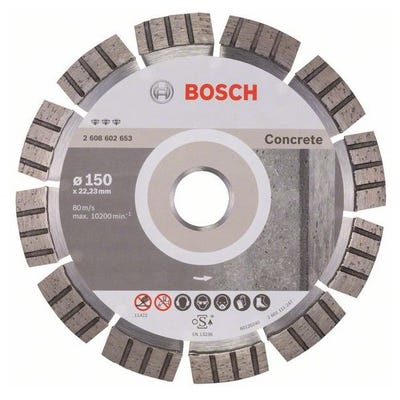 Disque à tronçonner diamanté Best for Concrete 150 x 22,23mm Bosch