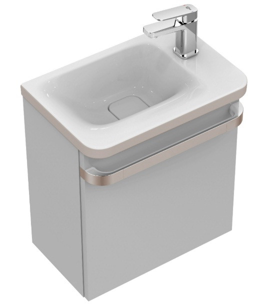 Ideal Standard - Meuble lave-mains droite voile de gris brillant - TONIC II Ideal standard