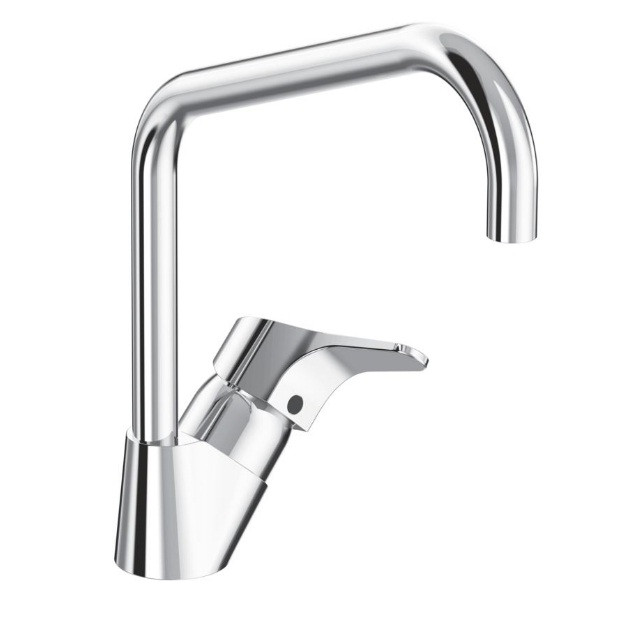Mitigeur évier col de cygne Ulysse Cartouche Diam 38 mm chromé sans tirette ni vidage Porcher