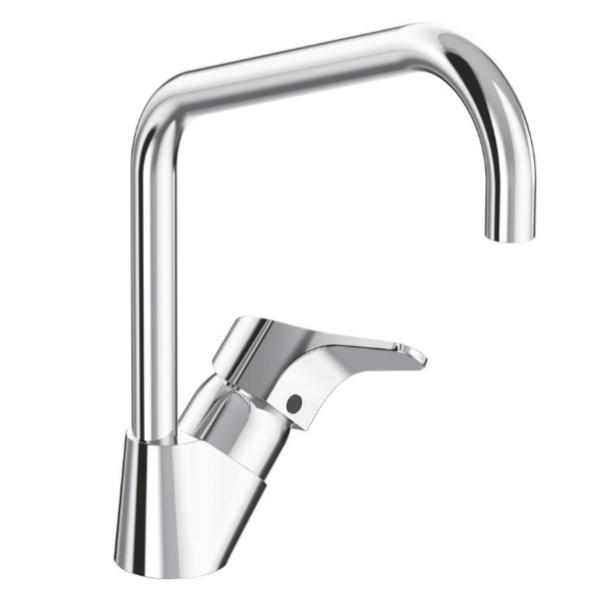 Porcher - Mitigeur évier col de cygne Ulysse Cartouche Ø 38 mm chromé sans tirette ni vidage