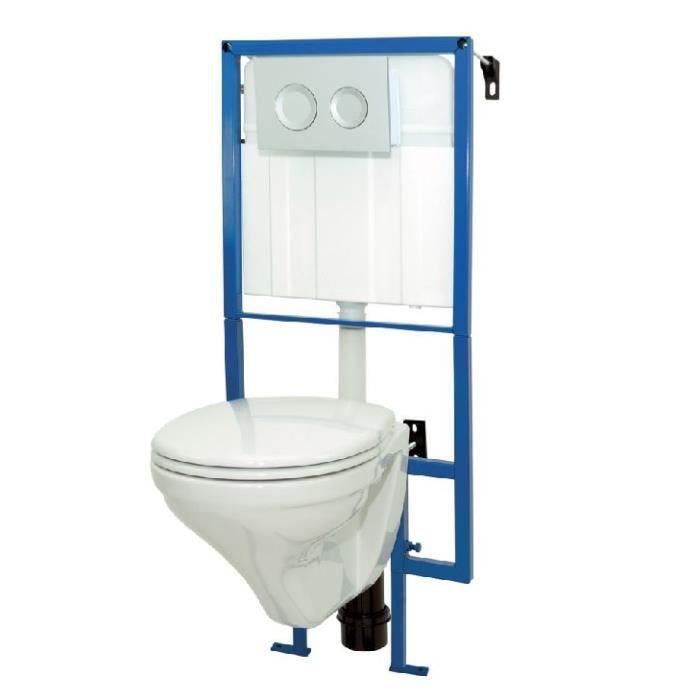 Pack WC suspendu LIVE-UP mécanisme 3/6L et alimentation d'eau silencieuse 5