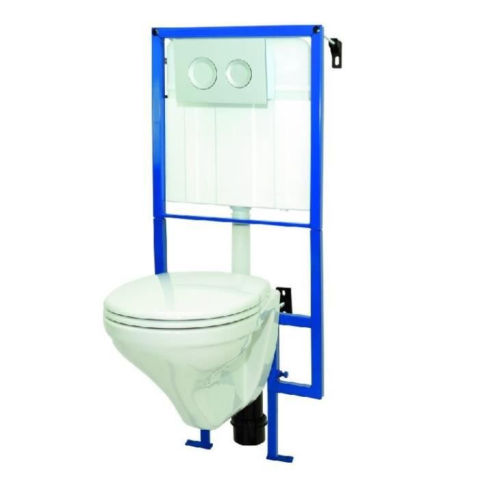 Pack WC suspendu LIVE-UP mécanisme 3/6L et alimentation d'eau silencieuse 6