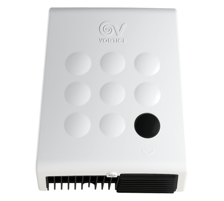 Sèche-mains manuel coque en ABS 2000 W 170 m3/h avec filtre anti-poussière Optimal Dry Vortice