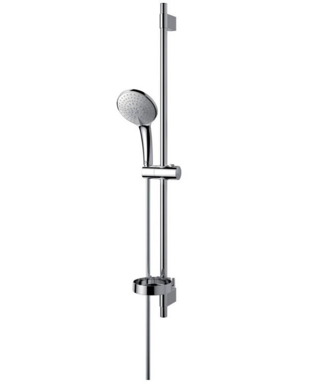 Standard Ensemble de douche Barre de douche 90cm + douchette 3 jets Ø 120 mm + porte-savon chromé IDEALRAIN Ideal standard