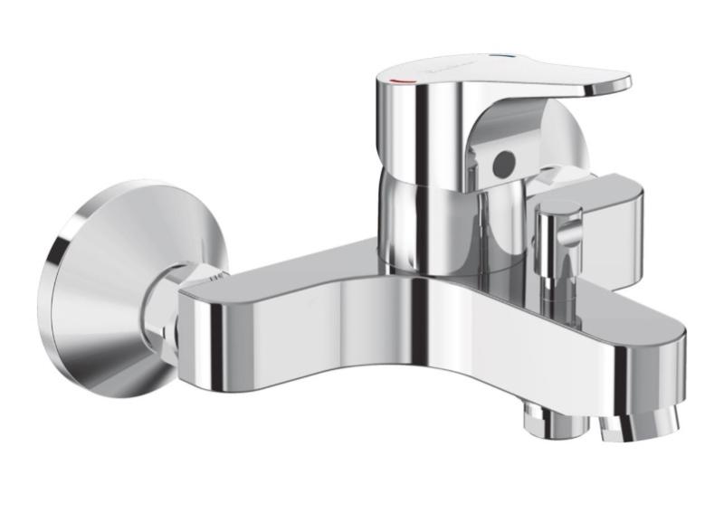 Porcher - Mitigeur bain-douche mural Ulysse entraxe 150mm chromé Cartouche Ø 38 mm