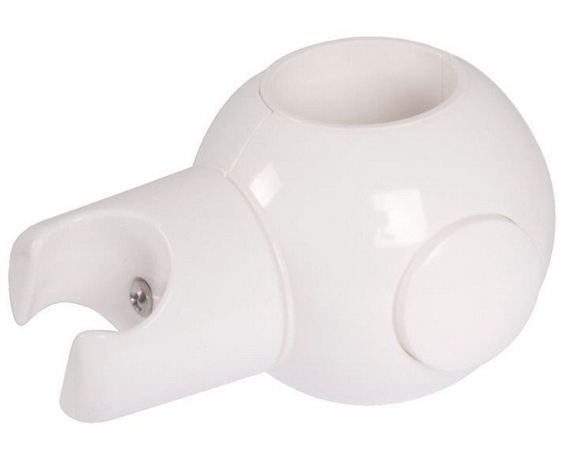 Support douchette coulissant blanc Pellet