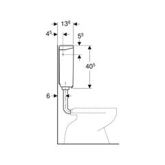 Réservoir WC indépendant semi bas double touche blanc AP140 - GEBERIT - 140.317.11.1 3