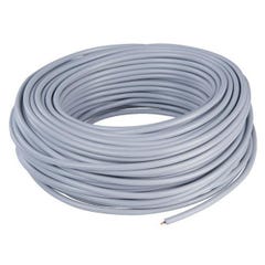 Câble souple domestique H05 VV-F blanc 2 x 0,75 mm² Diam 7,2 mm Electraline 0