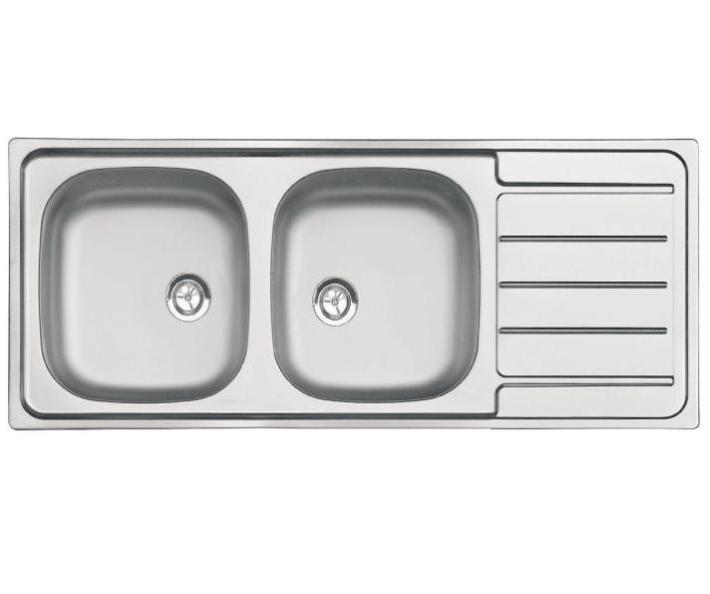 Évier Inox À Encastrer 2 Cuves Et 1 Égouttoir - Moderna