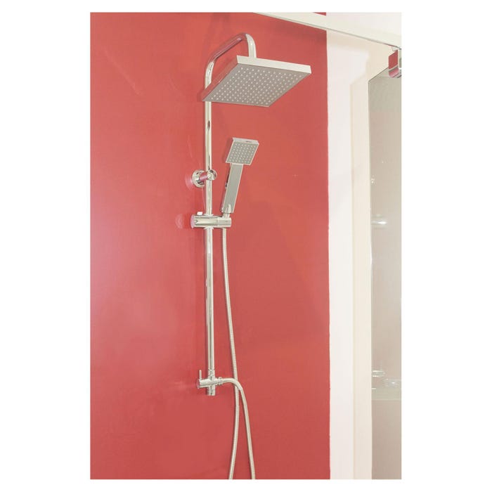 Ondée - Colonne de douche sans mitigeur tête carrée extra plate monofontion - CELO Ayor 6