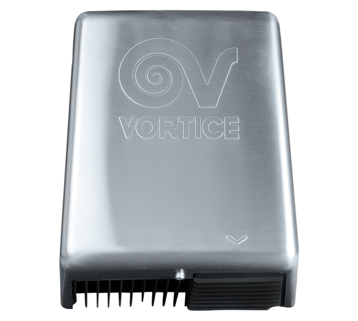 Sèche-mains automatique 2000 W 170 m3/h coque en acier inoxydable avec filtre anti-poussière Optimal Dry Vortice