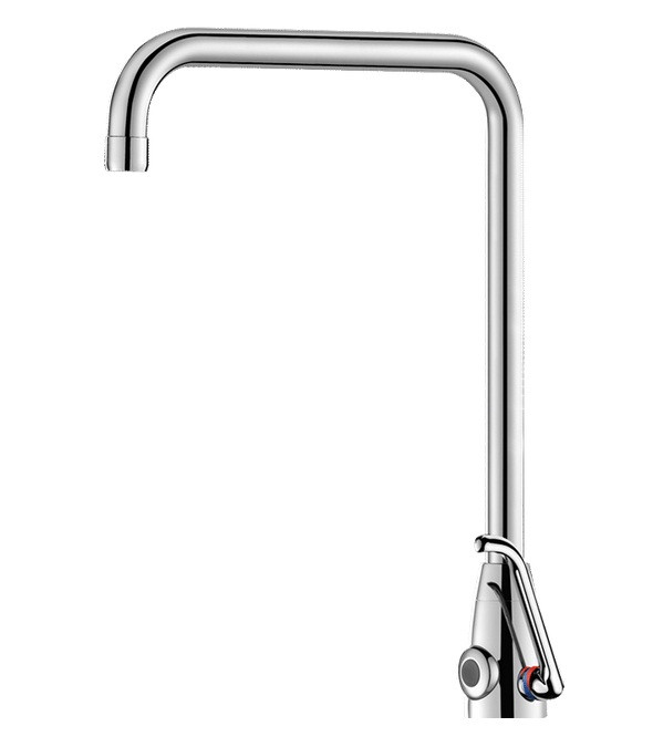 Mitigeur de lavabo électronique TEMPOMATIC MIX PRO secteur avec transfo 230/12 V bec orientable Delabie