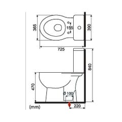 Pack WC à  sortie verticale KARMA - Mécanisme 3/6L, alimentation d'eau silencieuse 2