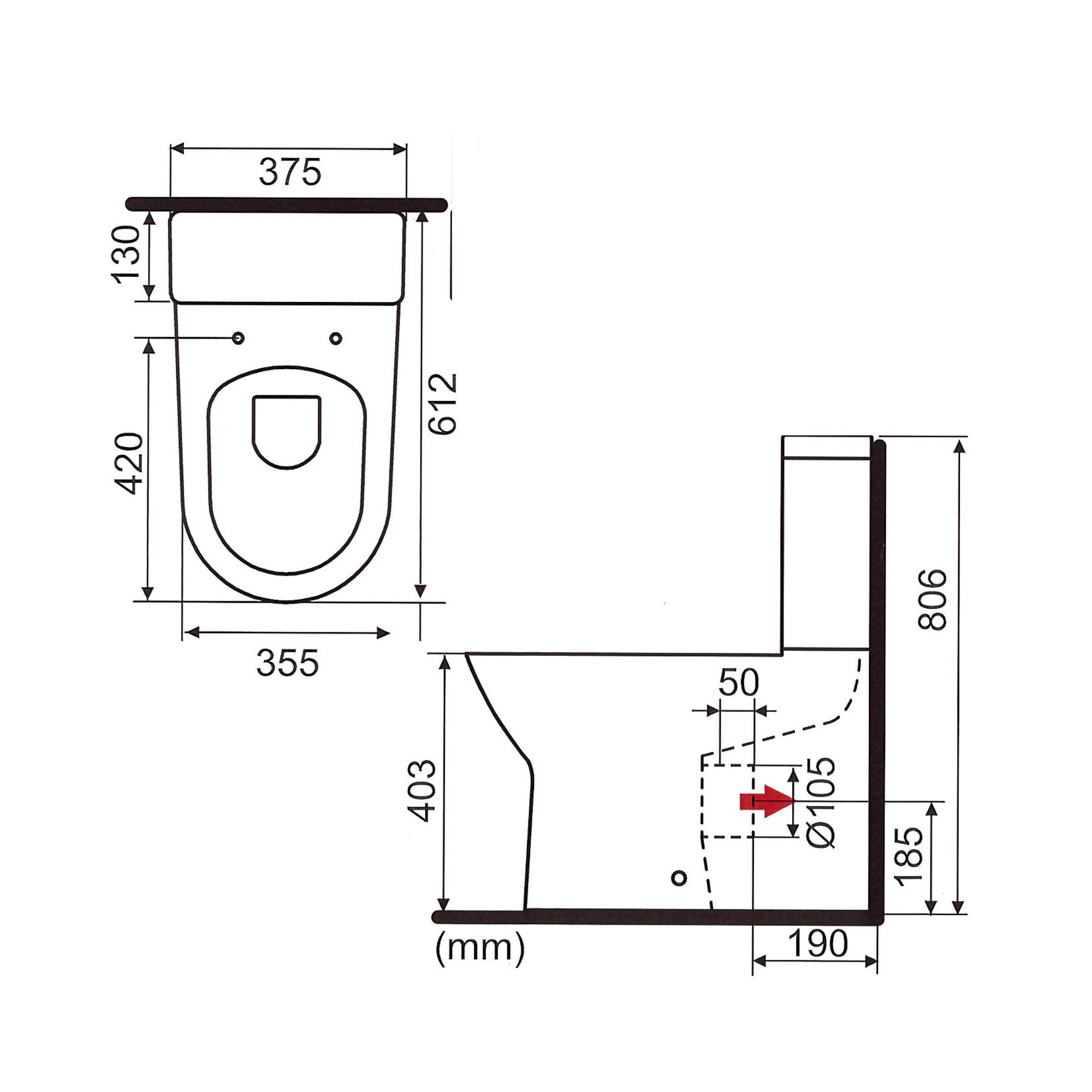 Pack WC à  poser DUNEO - Mécanisme 3/6L et alimentation d'eau silencieuse 2