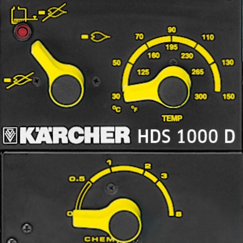 Nettoyeur haute pression à eau chaude moteur Yanmar diesel 200bar débit 900L/h HDS 1000 De Karcher 4