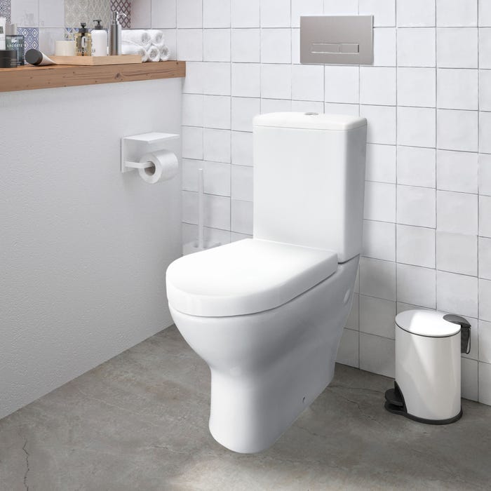 Pack WC à  poser KOBALT avec cuvette rimless - Mécanisme 3/6L et alimentation d'eau silencieuse 1