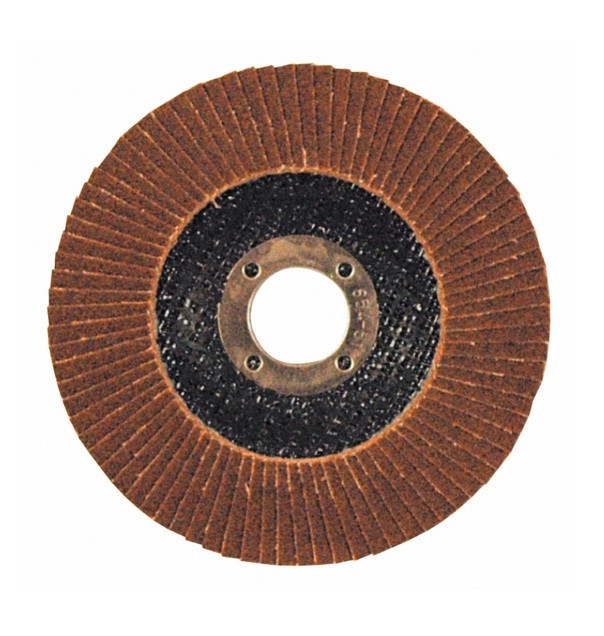 Lot de 10 disques à lamelles bombées Corindon D.115x22,23mm Grain 120 Leman