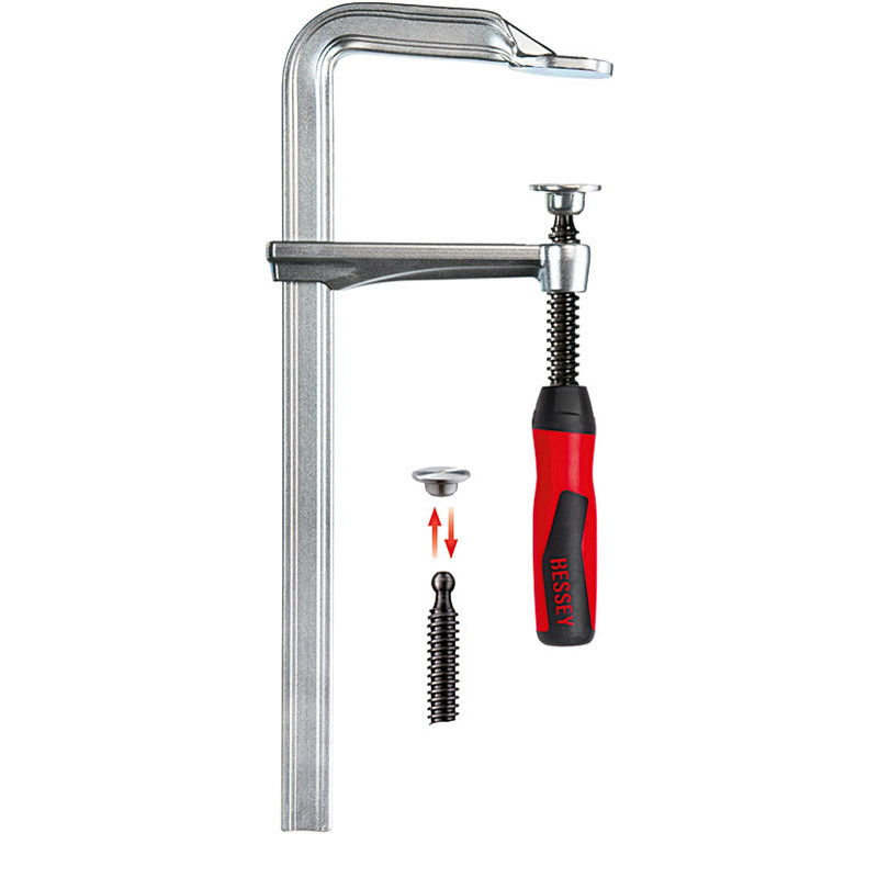 Presse à vis tout acier avec poignée bi-matière GZ-2K 600/120 mm GZ60-2K Bessey