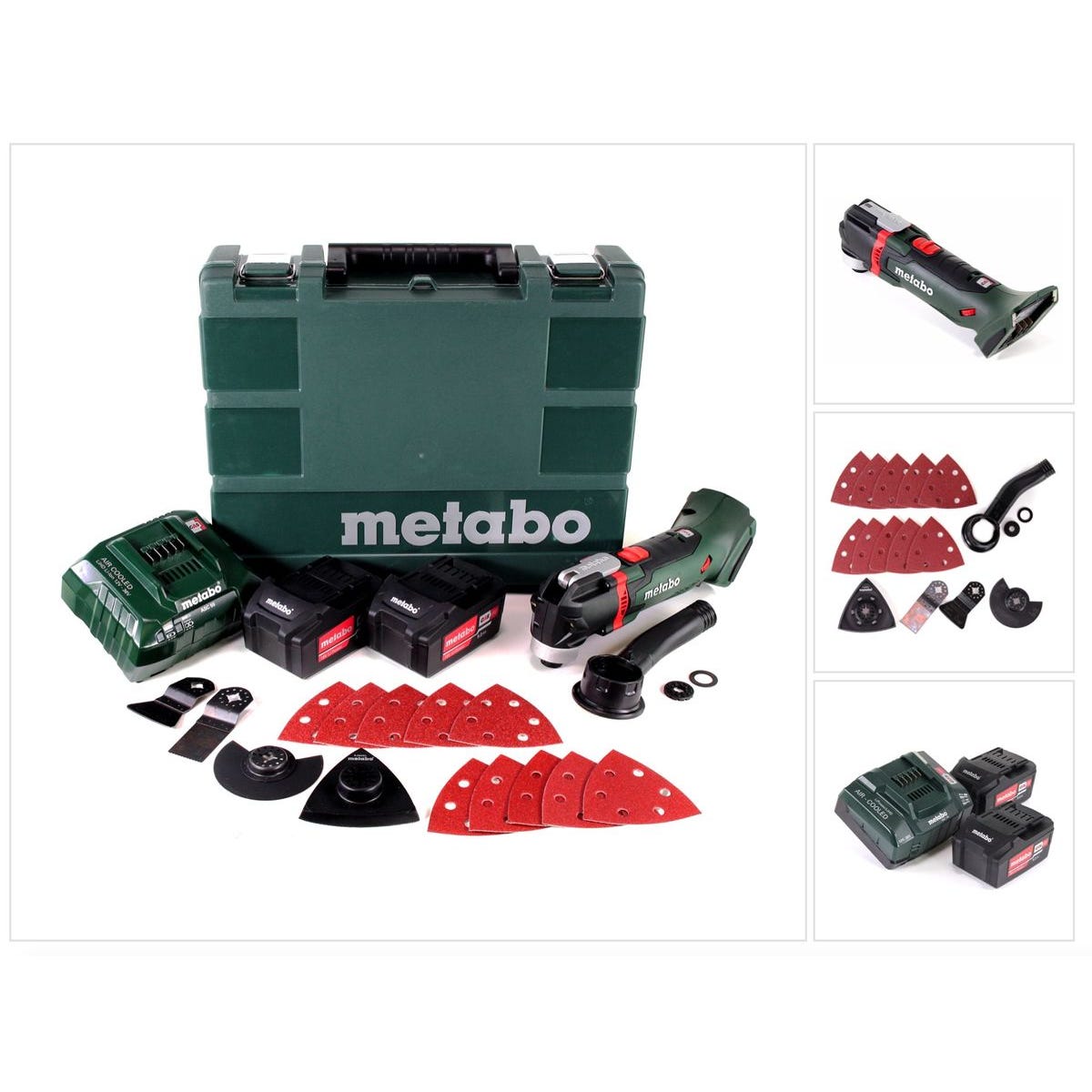 Metabo - Outil Multifonctions Sans Fil 18 V 2x5.2 Ah Li-ion 7000-18000 Osc/min Avec Coffret - Mt 18 Ltx 4