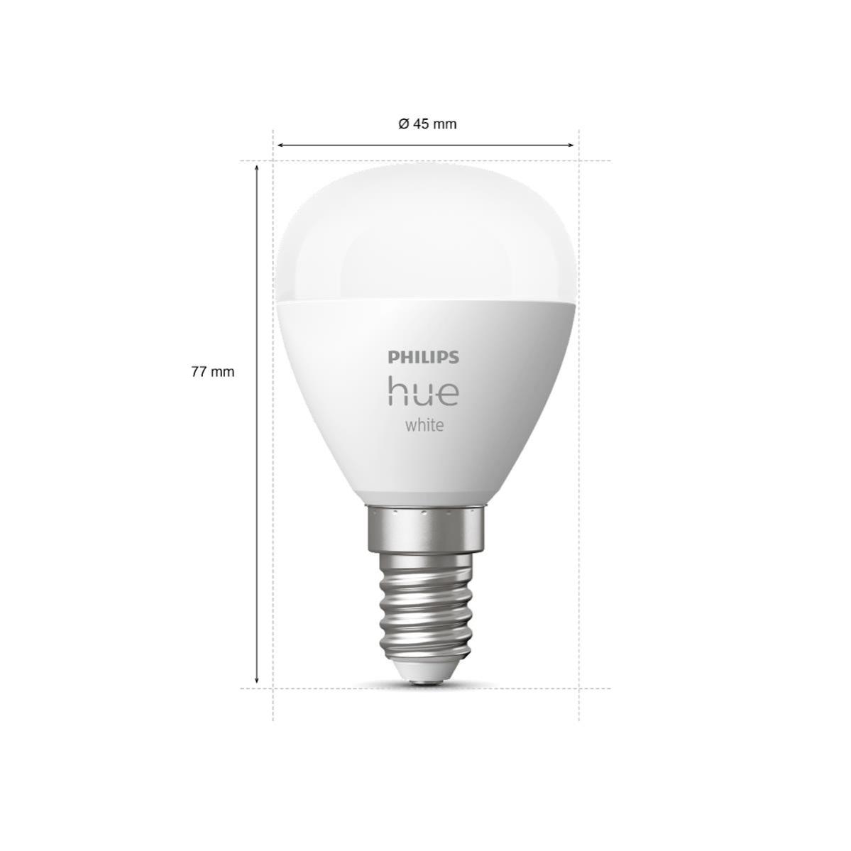 Ampoule connectée PHILIPS HUE White E14 Sphérique