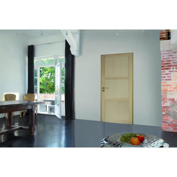 Bloc Porte 3 Panneaux Placage Paulownia Largeur 73 Poussant Gauche Envoye