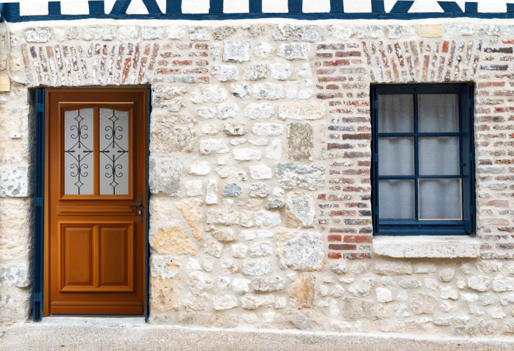 Porte D Entree bois exotique - Dimension 200 X 80 Poussant Gauche (Cotes Tableau)