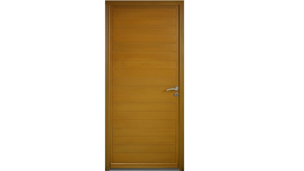 Porte D Entree Modele 'Laura 1' 215X90 Poussant Gauche (Cotes Tableau) Vendue Avec Poignee Et Barillet