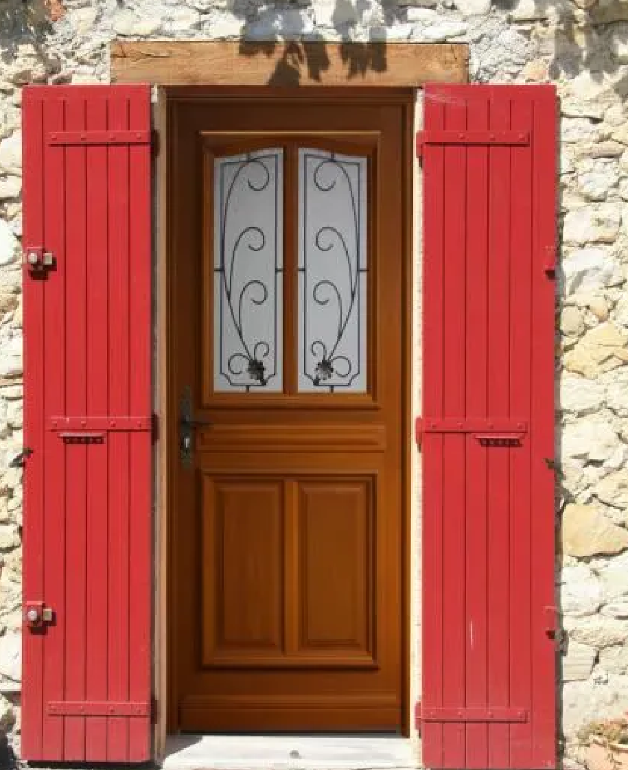 Porte D'Entree Modele Mathis Dimension 215 X 90 Poussant Droite (Cotes Tableau)