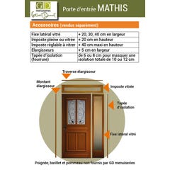 Porte D'Entree Modele Mathis Dimension 215 X 90 Poussant Droite (Cotes Tableau) 2