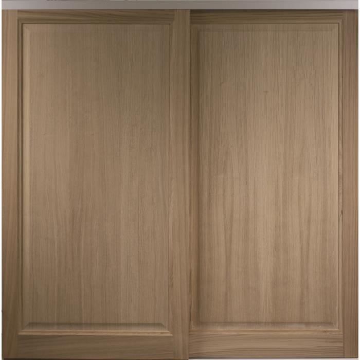 2 Placards Coulissants Chene 1200X630 + Rail